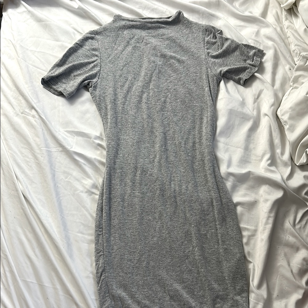Gray Short Sleeve Dress